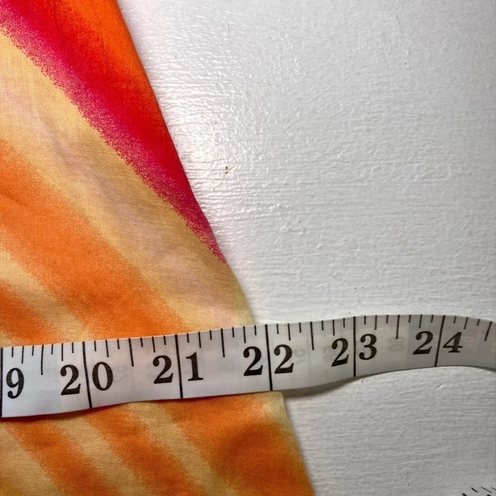 New York & Company Colorful Diagonal Striped Cotton Midi Skirt
